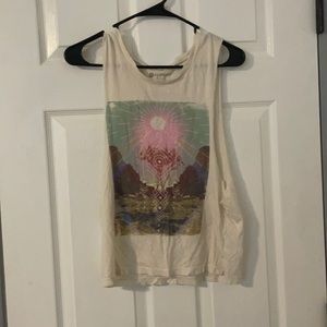 Tank top with cut off sleeves